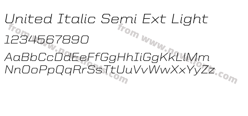 United Italic Semi Ext LightPreview