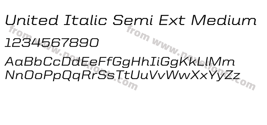 United Italic Semi Ext MediumPreview