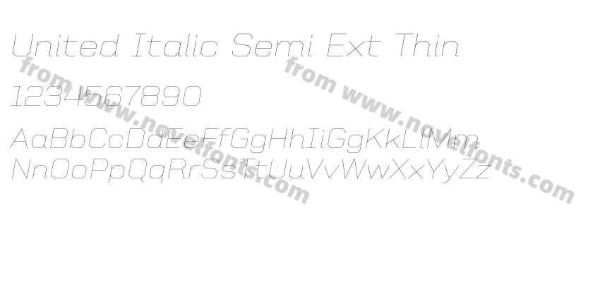 United Italic Semi Ext ThinPreview