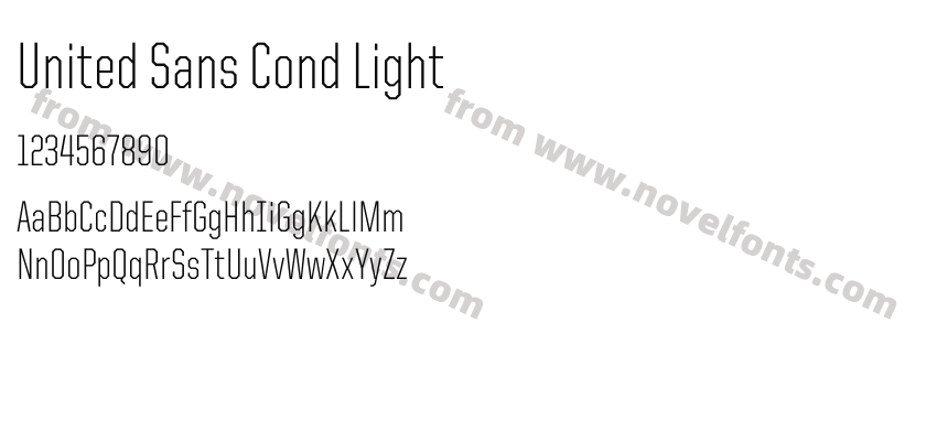 United Sans Cond LightPreview