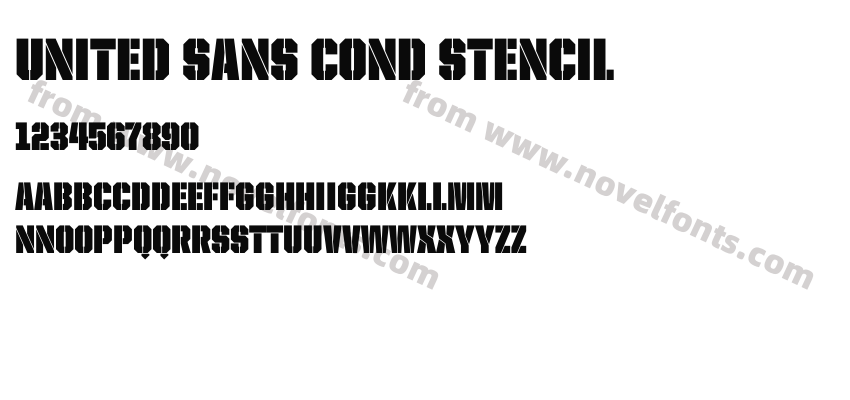 United Sans Cond StencilPreview