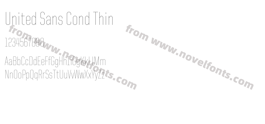 United Sans Cond ThinPreview