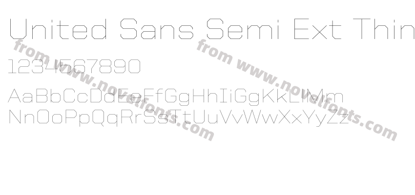 United Sans Semi Ext ThinPreview