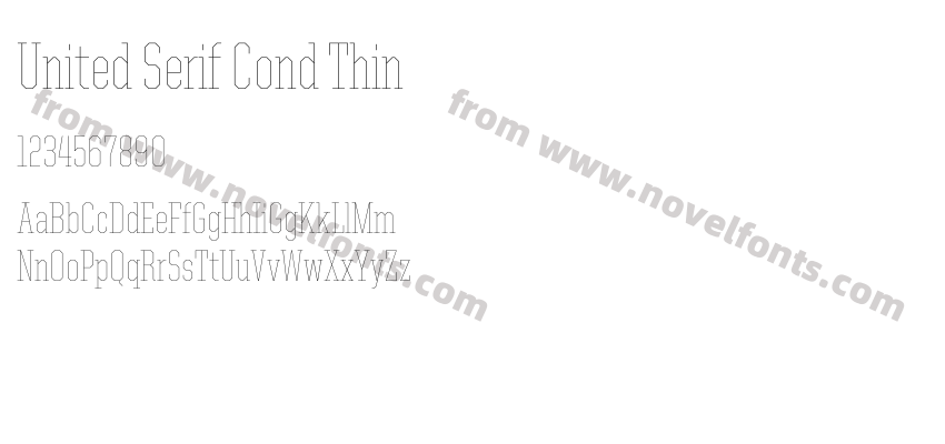 United Serif Cond ThinPreview