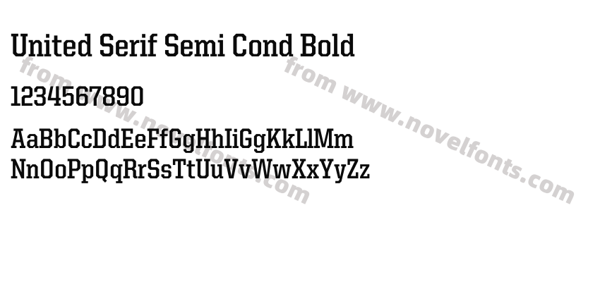 United Serif Semi Cond BoldPreview