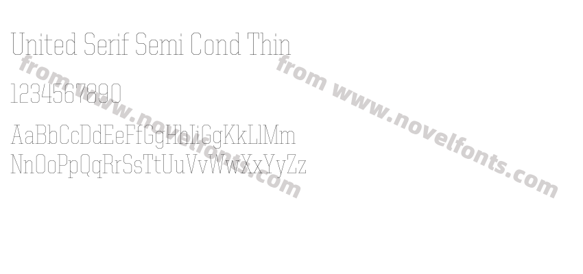 United Serif Semi Cond ThinPreview