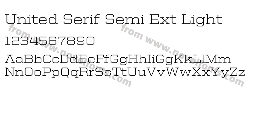 United Serif Semi Ext LightPreview