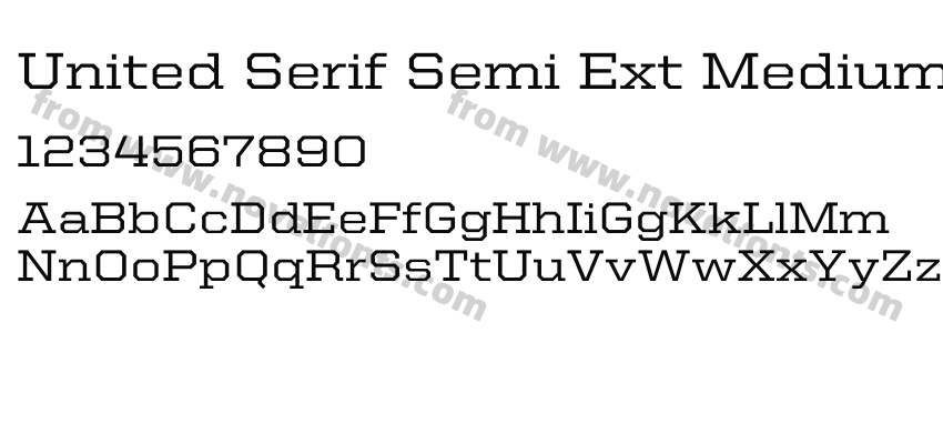 United Serif Semi Ext MediumPreview
