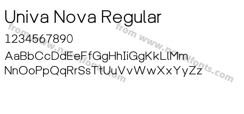 Univa Nova RegularPreview