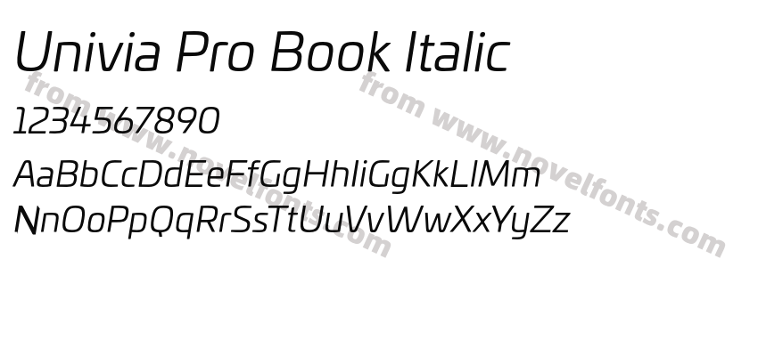 Univia Pro Book ItalicPreview