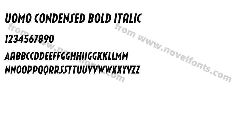 Uomo Condensed Bold ItalicPreview