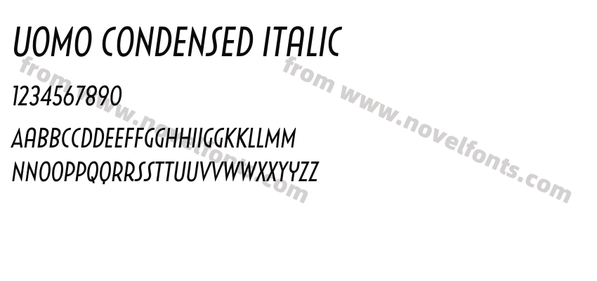 Uomo Condensed ItalicPreview