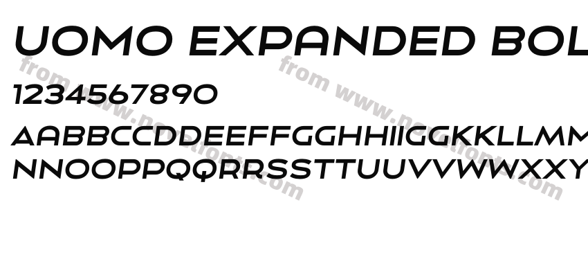 Uomo Expanded Bold ItalicPreview