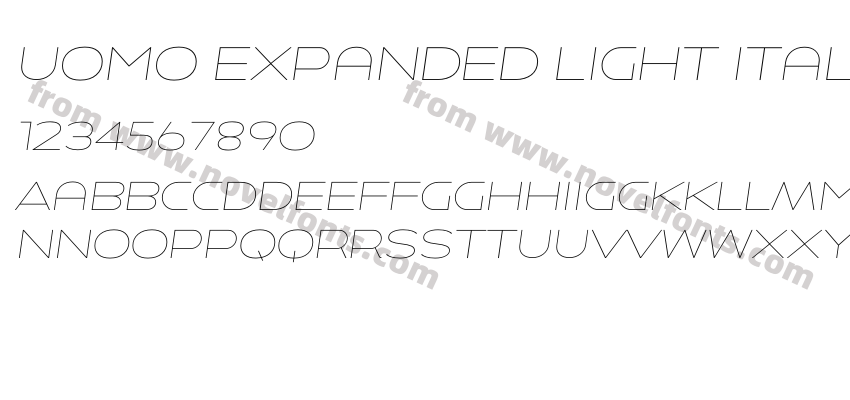 Uomo Expanded Light ItalicPreview