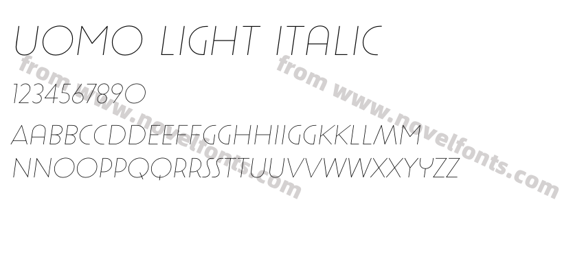 Uomo Light ItalicPreview