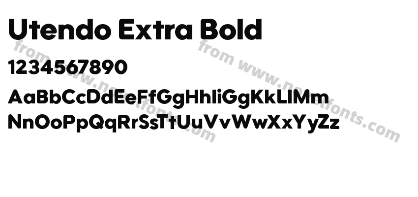 Utendo Extra BoldPreview