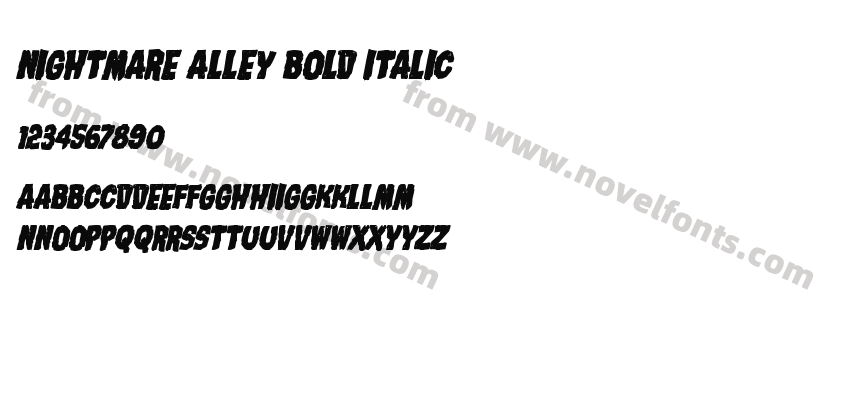 Nightmare Alley Bold ItalicPreview