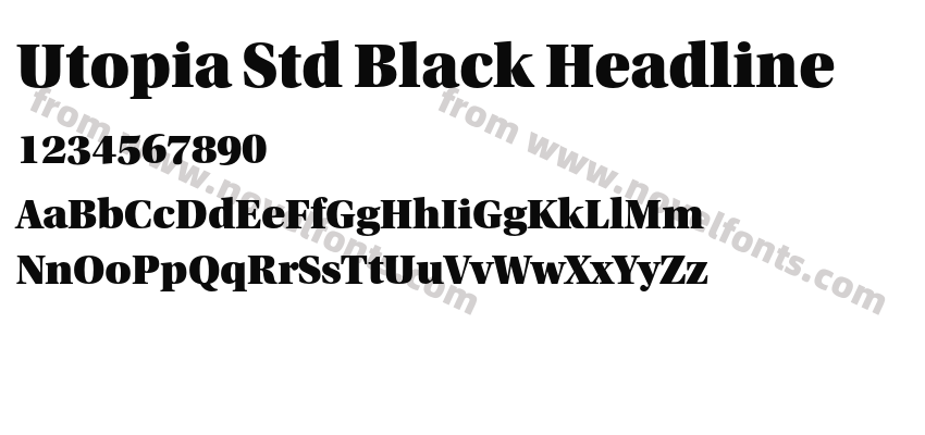Utopia Std Black HeadlinePreview