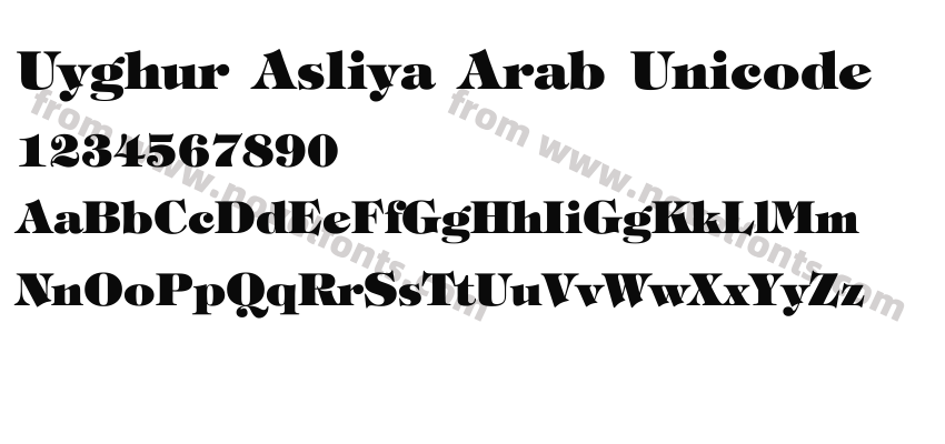 Uyghur Asliya Arab UnicodePreview