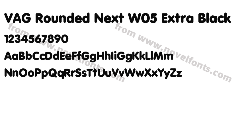 VAG Rounded Next W05 Extra BlackPreview