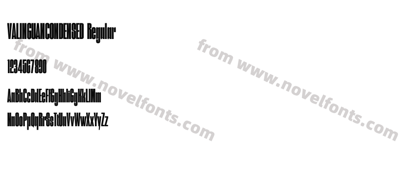 VALINGUANCONDENSED RegularPreview