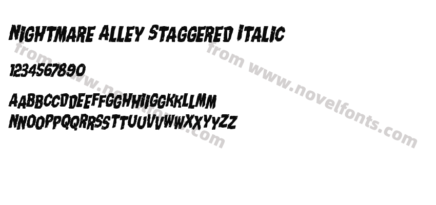 Nightmare Alley Staggered ItalicPreview