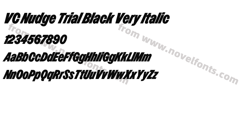 VC Nudge Trial Black Very ItalicPreview