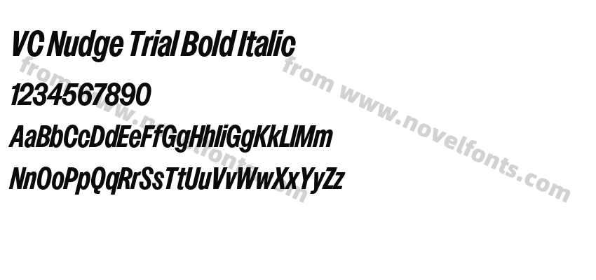 VC Nudge Trial Bold ItalicPreview