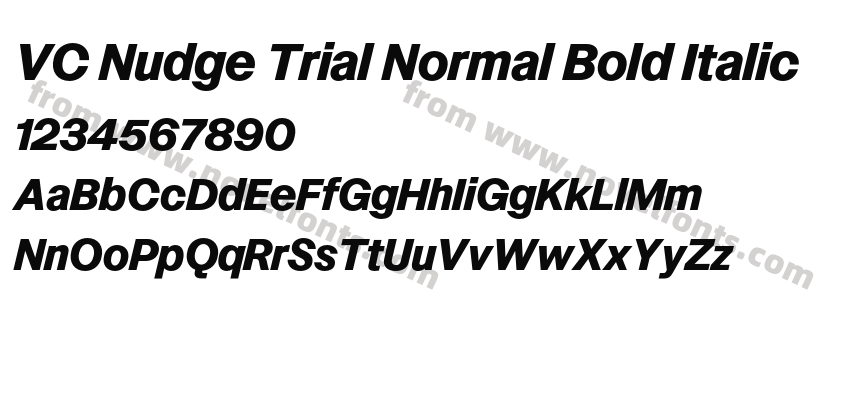 VC Nudge Trial Normal Bold ItalicPreview