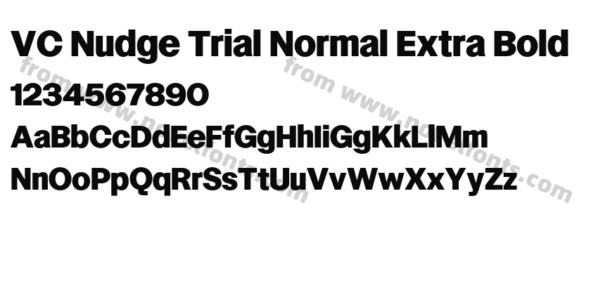 VC Nudge Trial Normal Extra BoldPreview