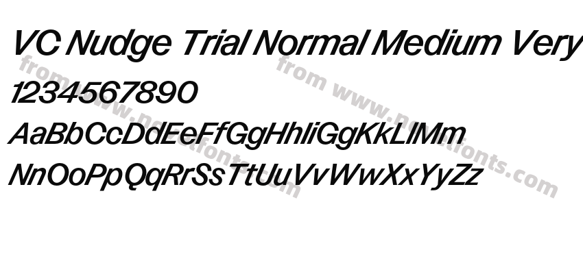 VC Nudge Trial Normal Medium Very ItalicPreview