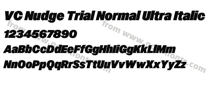 VC Nudge Trial Normal Ultra ItalicPreview