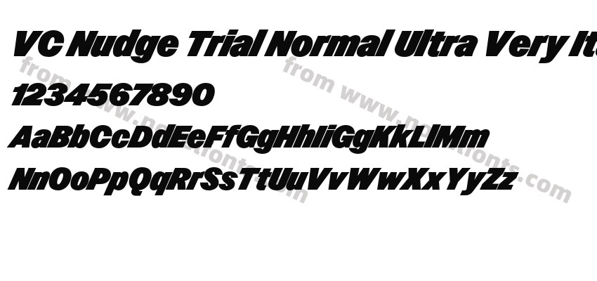 VC Nudge Trial Normal Ultra Very ItalicPreview