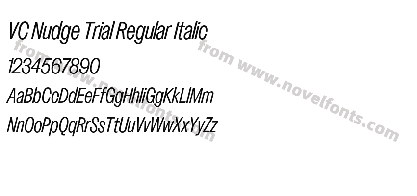 VC Nudge Trial Regular ItalicPreview