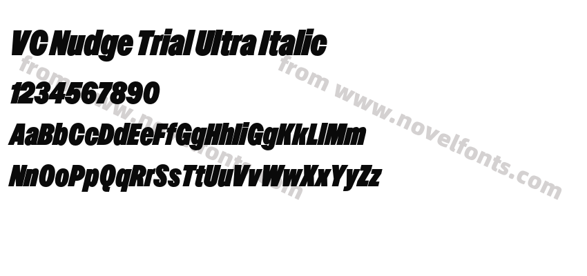 VC Nudge Trial Ultra ItalicPreview