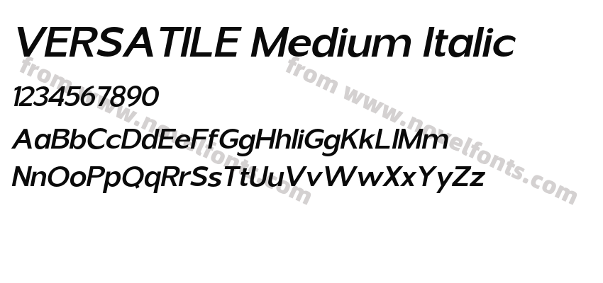 VERSATILE Medium ItalicPreview