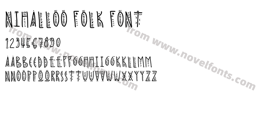 Nihalloo Folk FontPreview