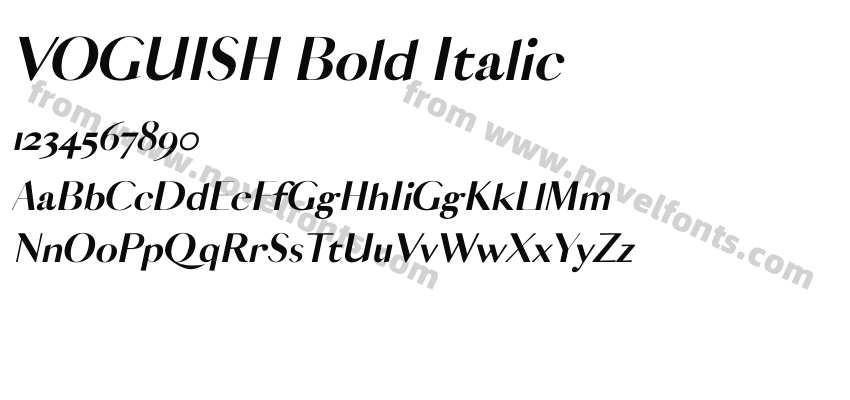 VOGUISH Bold ItalicPreview