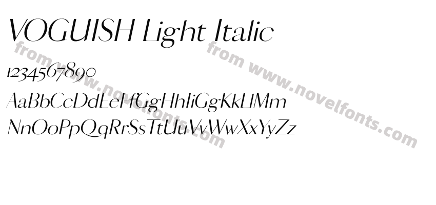 VOGUISH Light ItalicPreview