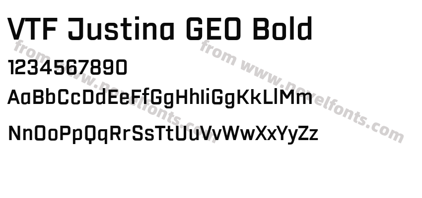 VTF Justina GEO BoldPreview