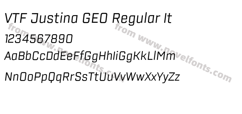VTF Justina GEO Regular ItPreview