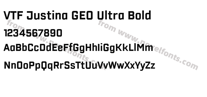VTF Justina GEO Ultra BoldPreview