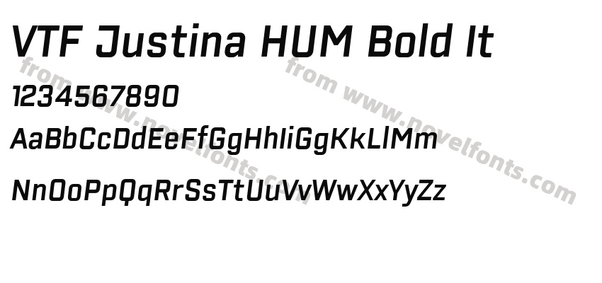 VTF Justina HUM Bold ItPreview