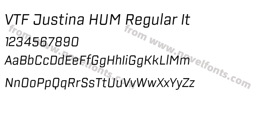 VTF Justina HUM Regular ItPreview