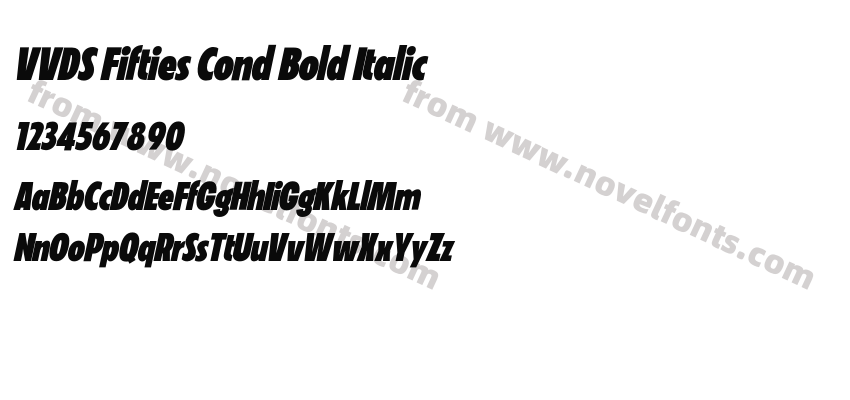 VVDS Fifties Cond Bold ItalicPreview