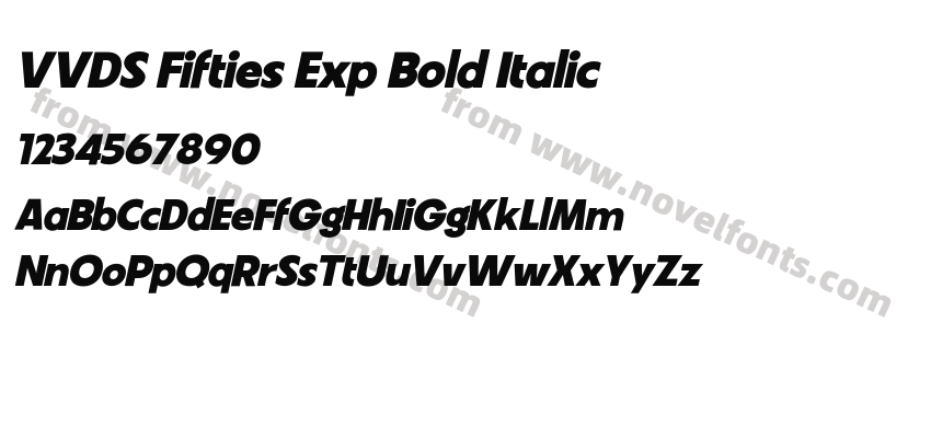 VVDS Fifties Exp Bold ItalicPreview