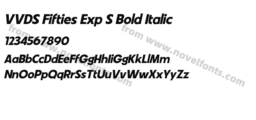 VVDS Fifties Exp S Bold ItalicPreview
