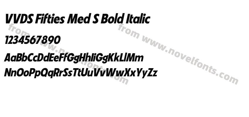 VVDS Fifties Med S Bold ItalicPreview