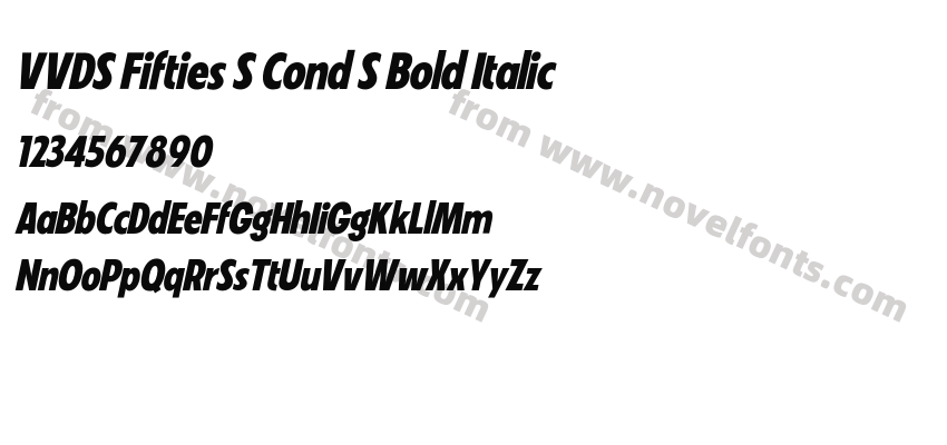 VVDS Fifties S Cond S Bold ItalicPreview