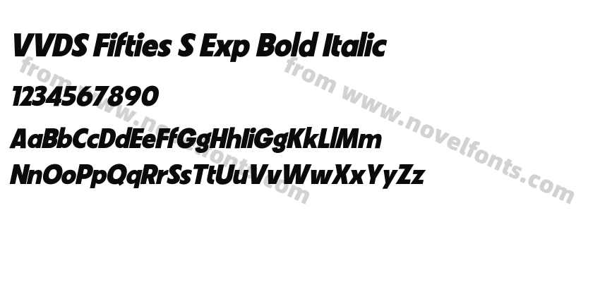 VVDS Fifties S Exp Bold ItalicPreview